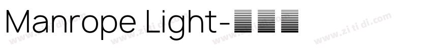 Manrope Light字体转换